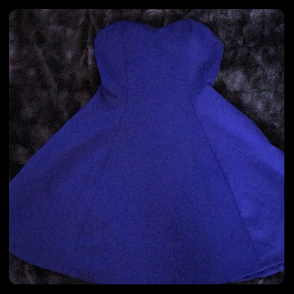 Beautiful Strapless Blue Dress